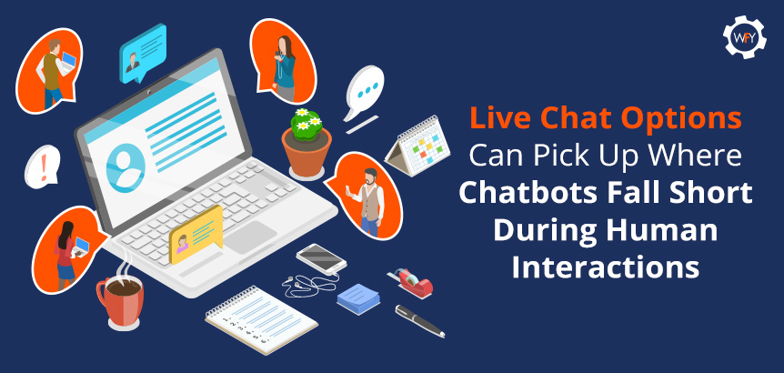 Laptop Displaying Live Chat Interactions Between People as Chatbots Can Fall Short In Conversations and Assistance