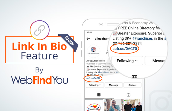 An Instagram Profile With WebFindYou's New Link In Bio Function