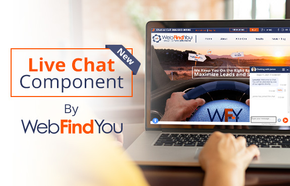 Person Sitting In Front of Computer With WebFindYou Live Chat