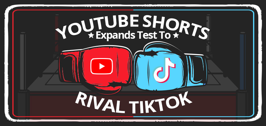 Boxing Match Poster Showing YouTube Versus TikTok Their Rival As YouTube Expands Test With Shorts Content