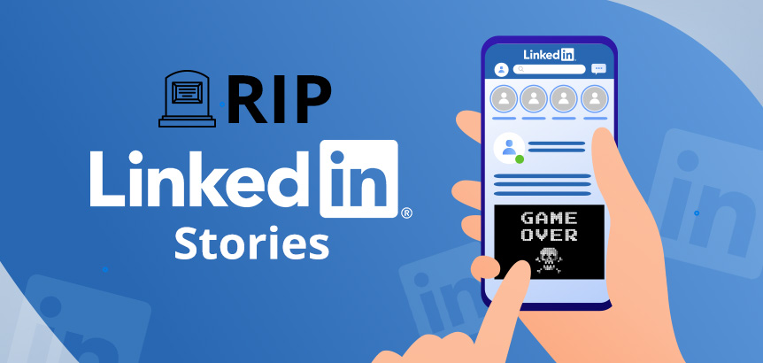 Animated Cellphone With LinkedIn Stories Animation