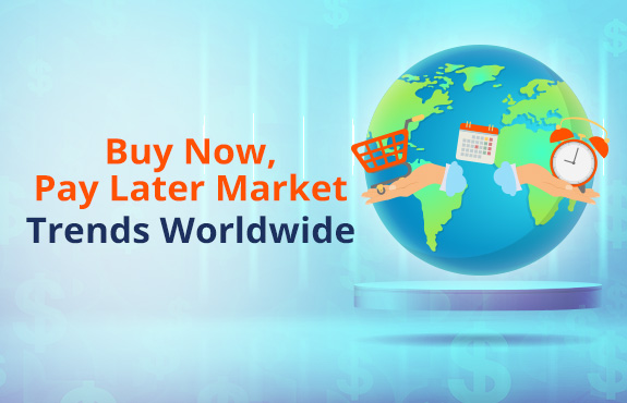 Globe With Hands Exchanging Shopping and Time as Buy Now, Pay Later Trends Worldwide
