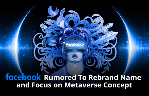 Man Wearing VR Headset Experiencing Metaverse as Facebook Rebrands Changing Company Name and Business Concept