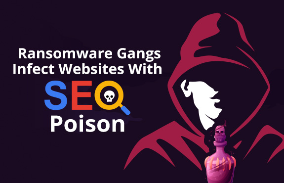 Hooded Ransomware Gang Member Holding Search Engine Website Optimization Poison To Infect Sites With Malware