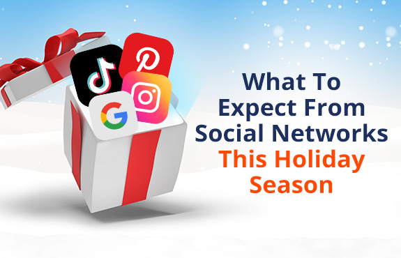 Logos of Social Network Apps Inside Gift Box As Brands Prepare for the Holiday Season