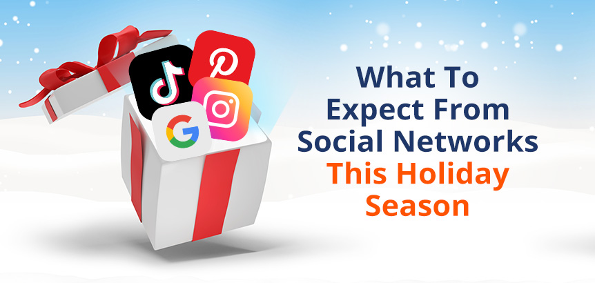 Logos of Social Network Apps Inside Gift Box As Brands Prepare for the Holiday Season