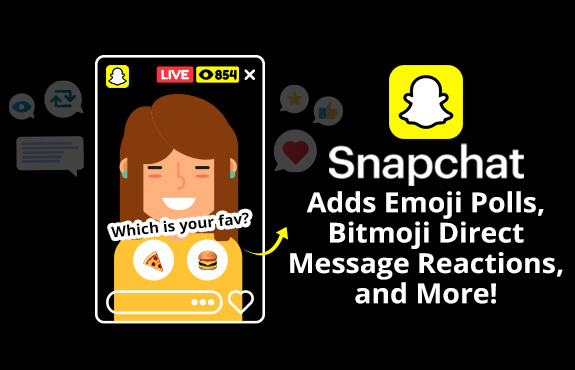 Person On Snapchat Using Emoji Poll Feature As The Company Has Added Three More New Features