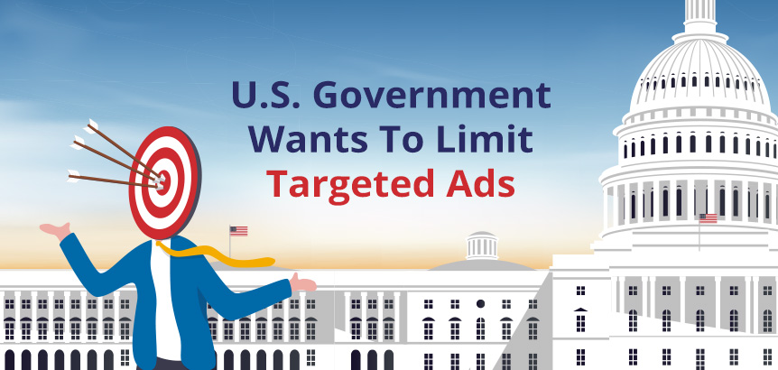 Man With Advertising Target On Head Standing Outside US Capitol As Government Wants To Limit Ads 