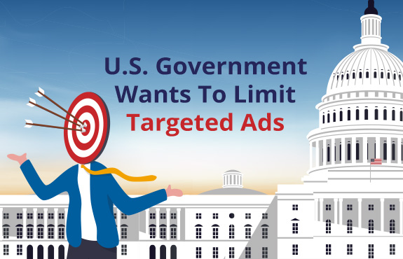 Man With Advertising Target On Head Standing Outside US Capitol As Government Wants To Limit Ads