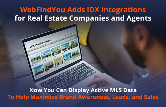 Person Viewing Homes Displayed on Real Estate Website Powered by WebFindYou's IDX Integration With MLS Data