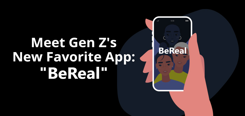 Hand Holding Phone Showing Friends Engaging With User on Gen Z's Favorite Social App Called BeReal