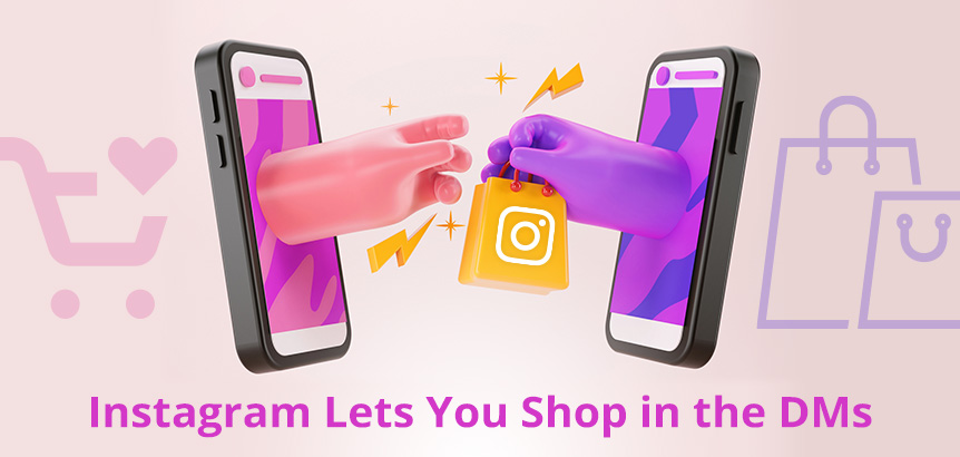 One Hand Giving Other Hand Shopping Bag Since Instagram Lets You Shop Via Direct Messages