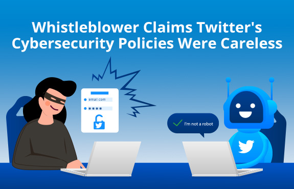 Hacker Breaching Twitter Account and Spam Bot Browsing Twitter as Whistleblower Claims Twitter's Cybersecurity Policies Were Careless