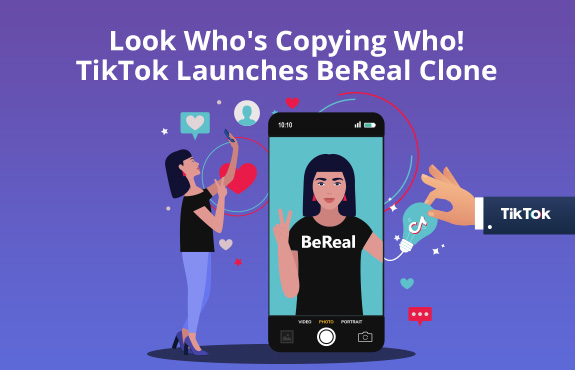 Person Taking Selfie On BeReal App as TikTok Stole the Idea Launching Clone Called TikTok Now