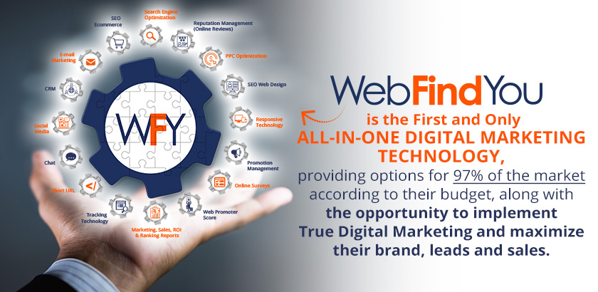 WebFindYou is the First and Only All-in-One Digital Marketing Technology