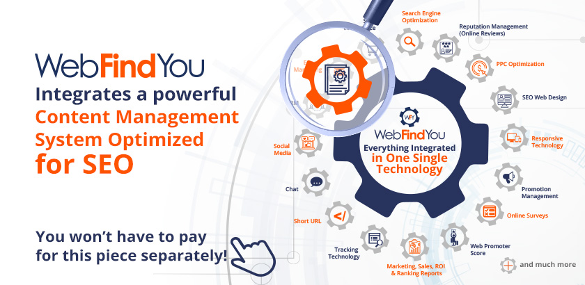 WebFindYou Technology Integrates a Powerful CMS