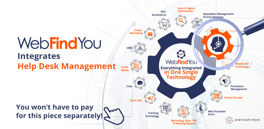 WebFindYou Technology Integrates a Powerful Help Desk