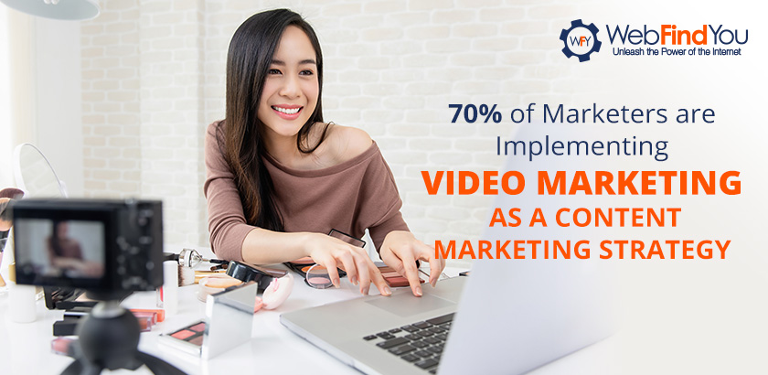70% of the Marketers Are Implementing Video Marketing Strategy 70% of the Marketers Are Implementing Video Marketing Strategy