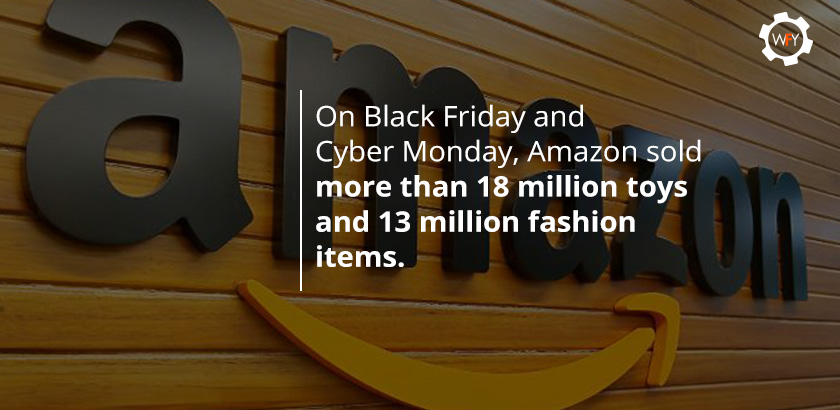 18 million toys and 13 million fashion items Sold during Black Friday and Cyber Monday
