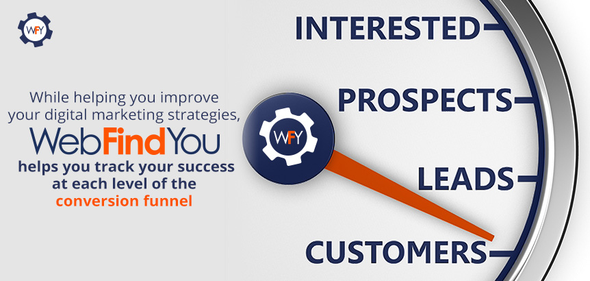 WebFindYou Integrates Everything You Need to Track, Understand, and Manage Your Customers WebFindYou Helps You Track Your Success at Each Level of the Conversion Funnel