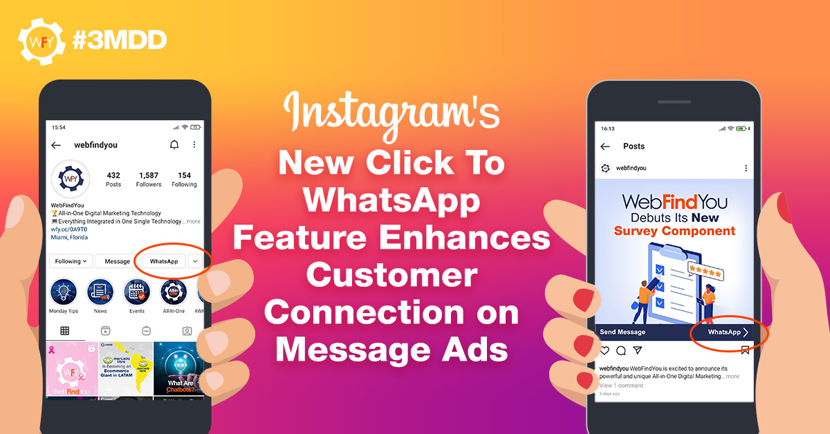 Instagram's New Click To WhatsApp Feature Enhances Customer Connection on Message Ads
