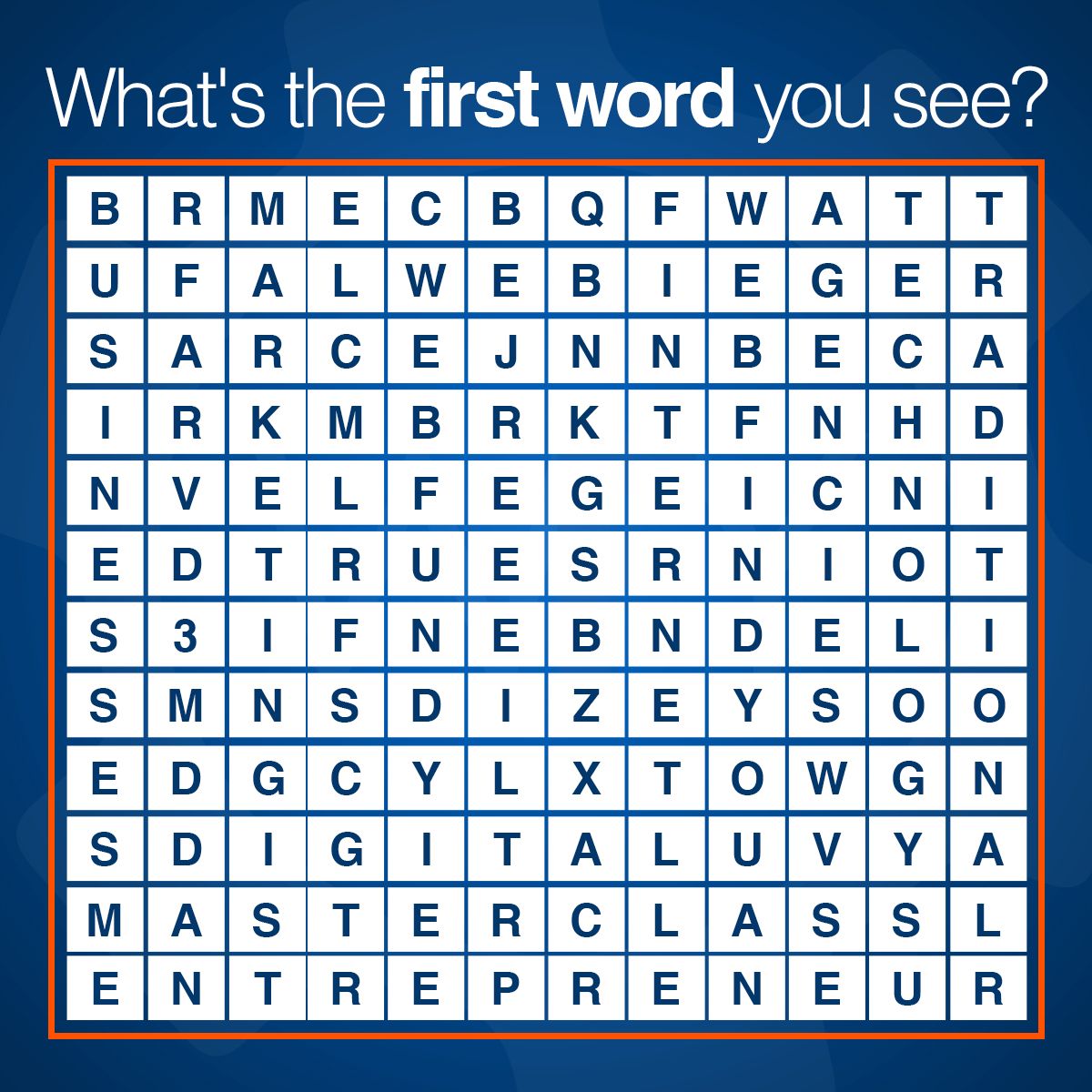 What's the first word you see?