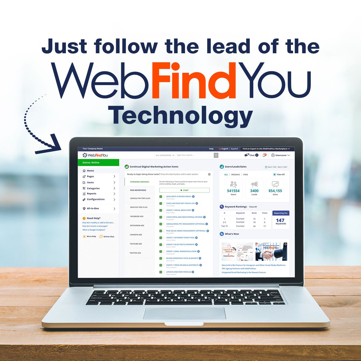 Just follow the lead of the WebFindYou Technology
