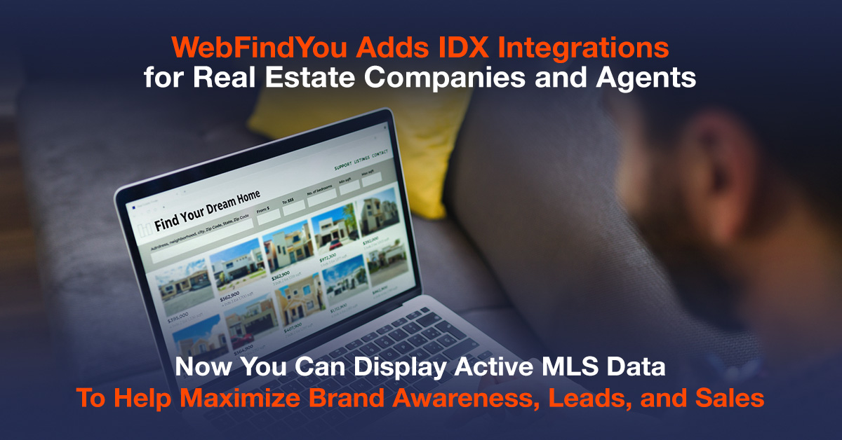 WebFindYou Adds IDX Integrations for Real Estate Companies and Agents